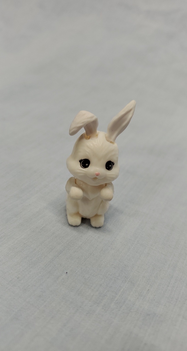 Barbie White Mini Bunny Pet Toy Figurine for Small Pets